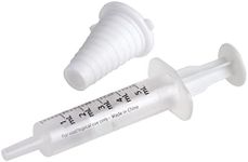 EZY DOSE Kids Baby Oral Syringe & Dispenser Calibrated for Liquid Medicine, Reduce Mess, Easy Way to Orally Administer Medication, 5 mL/1 TSP, Includes Bottle Adapter, Clear, BPA Free