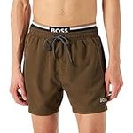 BOSS Men's Thornfish Swim Trunks, Dark Green308, M