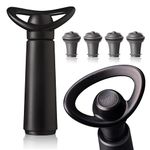 Vacu Vin Wine Saver Concerto - Black | 1 x Vacuum Pump + 4 x Vacuum Wine Stopper