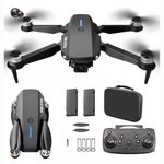HILLSTAR Brushless Motors Evo Pro Foldable Remote Control Drone UAV with Dual Camera HD Wide Angle Lens Optical Flow Positioning with Dual 1800Mah Batteries WiFi FPV 4-Axis with Dual Flash Lights