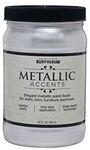 Rust-Oleum 253610 Metallic Accents Paint, Quart, Sea Shell