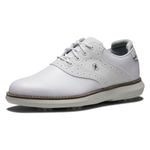FootJoy Unisex-Child Traditions Junior Golf Shoe, White/White, 3 US Big Kid