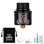 WOLFTEETH RDA Clone Apocalypse Portable Bag Type | Rebuildable Dripping Atomizer Dual Coil | Adjustable Air Hole | Velvet Drawstring Bag (Stainless Steel in Black/Nicotine Free 121303)