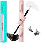 VAVALASH Lash Bond and Seal Cluster Lash Glue Individual Lashes Glue for DIY Lash Extensions Long Retention Strong Hold 48-72 Hours Waterproof Lash Bond for Lash Clusters(5ml+5ml)