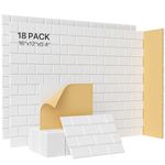 Upgrade Sound Proof Panels 18 Pack Acoustic Panels Soundproofing Self-Adhesive Wall Panel 16''X12''X0.4'' Panneau Acoustique Panneau Mural Decoratif Brick Sound Panels Sound Proofing Panels 23ft²