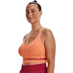 Under Armour Womens Seamless Low Impact Longline Sports Bra Orange L