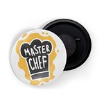 dhcrafts Fridge Magnet White Food Lovers Master Chef Glossy Finish Design Pack of 1