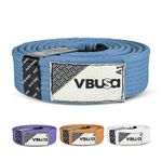 Victorbudo USA Rustic Series BJJ Belt,Judo Belt, Jiu Jitsu Pro BJJ Belts with Sleeve Bar for Ranking Stripes Size A1 - A4, Blue, A4