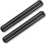 Wolblix 33cm (2 Pcs) Magnetic Knife Bar, Magnetic Knife Storage Strip, Magnet Kitchen Knife Holder, Knife Rack Strip Patti 13 Inch (Black)