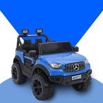 Jammbo G6 Battery Operated Premium Jeep for Kids Ride on Toy Kids Car with Bluetooth Music & Light Electric Car Jeep Battery Car for Kids to Drive (2 to 8 Years) - Blue