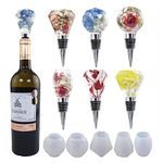 10 Pack Wine Stopper Mold Wine Stopper Resin Mold Accessories of Wine Stopper Mold Handmade Wine Stopper Resin Casting Mold Soap Making Molds Silicone Mold for Candle 5 pcs Mold + 5 pcs Accessories