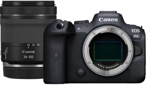 Canon EOS R6 Mark II Mirrorless Camera RF24-105mm F4 L USM Lens Kit, Hybrid Full-Frame Camera, 24.2 Megapixel CMOS Sensor. Photo and Video Camera Capabilities, RF Mount, Black