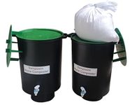 SAMPOORN HOME COMPOSTER- A PRODUCT OF SAMPOORN ZERO WASTE PRIVATE LIMITED is an Aerobic Composting Kit (35L x 2 Composters with Green Lids and Accessories)