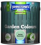 Johnstone’s - Garden Colours - Spring Rosemary - Exterior Wood Paint - Fade Resistant - Suitable for Garden Furniture Outdoors - Fence Paint - Dry in 2 hours - 12m2 Coverage per Litre - 2.5L