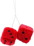 Hanging Dice Pair of Hanging Couple Car Pendant with Dots Car Interior Ornament Decoration for Car Decoration (red)