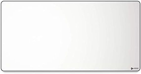 Glorious PC Gaming Race XXL Extended Gaming Mouse Mat/Pad - Large - Wide (XXL Extended) White Cloth Mousepad, Stitched Edges 18x36 Inches, 3mm Thick, Non-slip Rubber Base