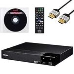 Sony Blu Ray DVD Player with Remote for Smart TV DVD Blu Ray Player Combo with Built-in Wi-Fi Blu-Ray/DVD Player with NeeGo HDMI Cable/ Ethernet and Lens Cleaner BDP-S3700/BDP-BX370