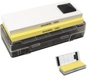 SHARPAL 140H 2PC Soak-Free Whetstone Knife Sharpener Stone Set with Nonslip Storage Base & Angle Guide, Dual Grit 1000/6000 for Precision Knife Sharpening & Polishing (8'' x 3'' / 203 x 76 mm)