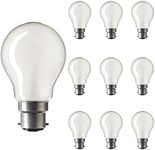 10 x Traditional 100W GLS Bayonet Cap (BC) Pearl Light Bulbs Warm White