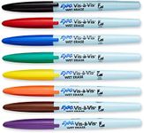 EXPO Vis-A-Vis Wet-Erase Overhead Transparency Markers, Fine Point, Assorted Colors, 8-Count