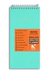 NEORAH— Daily To Do List Undated Planner Pad - Petite | 128 Pages | 20 x 10 cm | Daily + Hourly Split + Notes page | Metal Spiral Desk pad Notepad | tear off sheets | Academics Planner Time Managent Fitness Workout Journal Office Work Planner Productivity planner Daily work To do list ( TEAL )