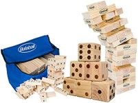 Bolaball 3 in 1 Game Set Includes 45 Pieces Large Tumbling Blocks, 28 Giant Dominoes & 6 Giant Dice for Unlimited Indoor Games Combination| Floor Game Activity for All Ages.