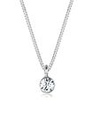 Elli Necklace Solitaire Crystal 925 Sterling Silver