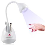 Rechargeable Nail Led lamp,36W UV Led Nail Lamp,Portable Nail Dryer,360° Rotation Gel Nail Lamp,Mini USB Nail Lamp for Travel Home & Salon Manicure (White)