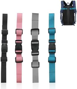 UEPOA Cinghia per zaino regolabile, 4 pezzi, cintura toracica, zaino per bambini, cintura antiscivolo in nylon, con chiusura rapida, per zaino scolastico, jogging, viaggio