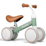 Phobby Baby Balance Bike for 1 2 3 Years Old Boys Girls, 4 Wheels Toddler Bike with Adjustable Seat, 12-36 Months Kids First Birthday Toy Gift