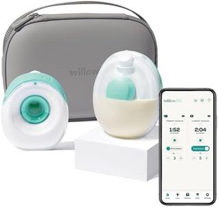 Willow Go - Wearable Breastfeeding Pump w/Case Grey - Hands Free Breast Pump - Electric, Cordless - 9 Levels of Hospital Grade Suction Strength, & App Compatible