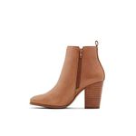 ALDO Women's Noemieflex Block Heel Ankle Boot, Cognac, 9