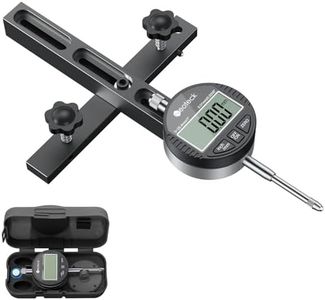 Neoteck 0-1'' Digital Dial Indicator Table Saw Gauge Suitable for Table Saws with a Groove Width of 3/4" (19mm) or more for Aligning and Calibrating Work,Shop Machinery,Band Saw and Drill Press-Black