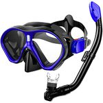 Gintenco Kids Snorkel Set, Diving Mask for Children as Unisex Kids Swimming Goggles, Anti-Fog Diving Mask and Dry Top Snorkel Combo Set for Junior and Youth