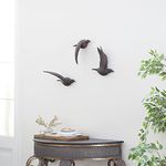 Deco 79 Polystone Bird Wall Decor (Set of 3), 11"/11"/10"