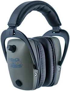 Pro Ears - Pro Tac Slim Gold - Military Grade Hearing Protection and Amplification - NRR 28 - Ear Muffs - Lithium 123a Batteries - Green