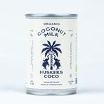 Huskers Coco | Organic Coconut Milk | 400 ml | Pack of 6 | Unsweetened Original | Dairy-Free, Gluten-Free, Vegan | Cooking, Baking & Drinks