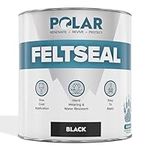 Polar Premium Black Felt Seal - 1 Litre - Instant Waterproof Roof Sealant - Ideal for Flat or Pitched Felt, Shed & Garage Roofs - Easy to Apply