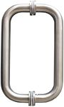 CKB 8" Glass Shower Door Handle, Back to Back Glass Door Pull Handle Compatible with 1/4" to 1/2" Thickness Glass for Frameless Shower Doors, Brushed Nickel with 304 Stainless Steel.