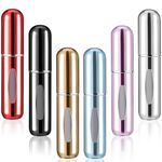 6 PCS Mini Perfume Atomizer Bottles,5ml Spray Container,Portable Size Refillable Pump for Traveling and Outgoing