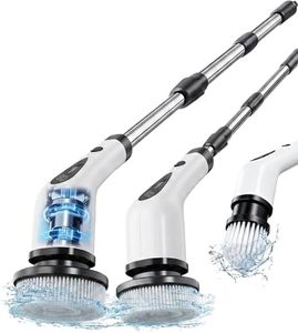Airlovers Electric Spin Scrubber, 2026 Upgraded Cordless Cleaning Brush with 3 Adjustable Speeds, 8-in-1 Power Scrubber with LED Display, IPX6 Waterproof for Bathroom, Tile, Floor, Kitchen & Car