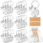 Otuuz 18 Sets Employee Appreciation Gifts Appreciation Keychain Inspirational Thank You Cards White Organza Bags for Friendship Teacher Colleague Office Farewell Retirement Going Away Leaving Present