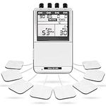 iSTIM EV-805 TENS EMS 4 Channel Combo Machine Unit - Muscle Stimulator + Back Pain Relief and Management. Including 16 Pieces TENS/EMS Electrodes Pads