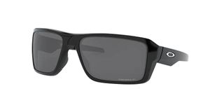 Oakley Men's OO9380 Double Edge Rectangular Sunglasses, Polished Black/Prizm Black Polarized, 66 mm