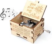 THRIFTYRACK You are My Sunshine Wood Music Box Engraved Vintage Hand Cranked Wooden Music Box - Gifts for Lover, Boyfriend, Girlfriend, Husband, Wife (Model-1)