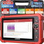 LAUNCH X431 CRP919X Car Scanner, ECU Coding OBD2 Scanner Diagnostic Tool, 2025 Bi-Directional Scan Tool, CANFD/DoIP/FCA SGW, 35+ Reset,Active Test,All-in-One Full System Diagnostic Scanner,2Yrs Update