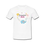 Designer Unicorn Promoted to Bua printed polyester Round Neck Casual T-shirt (White) (Small 36)