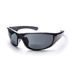 Urbanium Eyewear Rio - polarized bifocal reading sunglasses with black frame and grey lenses (+2.50)