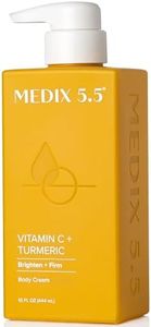 Medix 5.5 Vitamin C Cream w/Turmeric For Face And Body. Firming & Brightening Cream For Age Spots, Dark Spots & Sun Damaged Skin. Anti-Ageing Cream Infused w/Vitamin E, Ginger, Ginseng. 444mL (15 Oz)