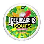 Ice Breakers Sours Water Melon Mints, Green Apple, Tangerine, 42 G - 42 Gm